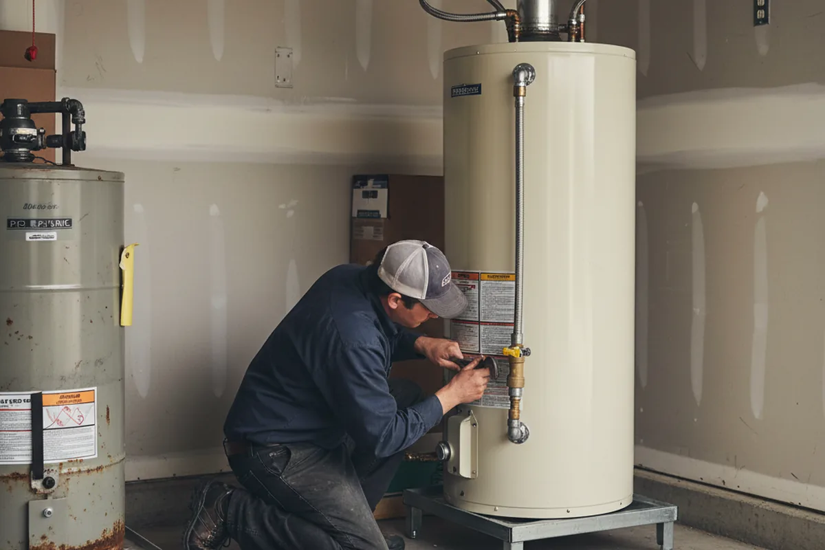Water heater and shutoff valve replacement in Buffalo